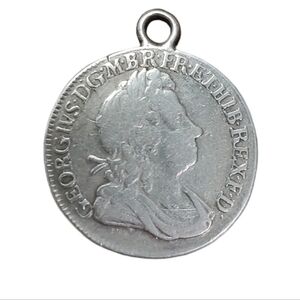 1723 George I Shilling French arms at date pendant